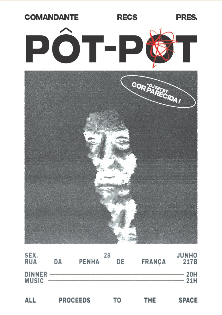 Flyer for PÔT-POT live and Cor Parecida DJ at Disgraça, 28 June 2024